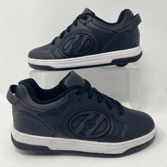 Heelys Voyager Skate Shoes - Size 4 Sneakers Black White Reflective HE100330M - Picture 7 of 14